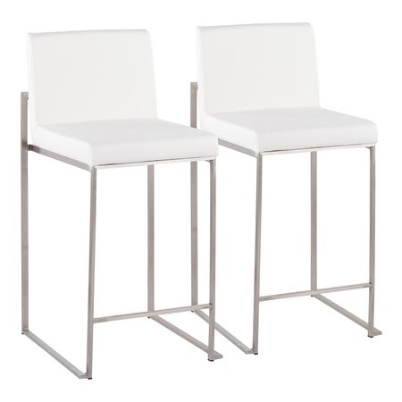 LUMISOURCE Fuji High Back Counter Stool - Set of 2 PR B26-FUJIHB SSW2